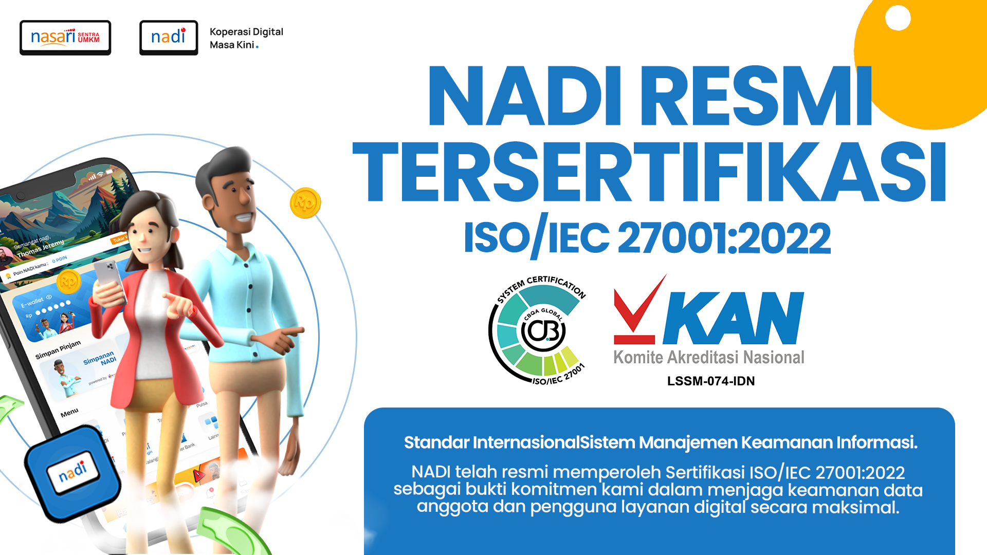 NADI Resmi Meraih Sertifikasi ISO/IEC 27001:2022 sebagai Standar Keamanan Informasi Internasional
